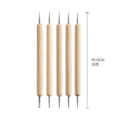 Pottery Dots Sculpture Tool Stainless Steel Polymer Clay Shape Pen Metal Ball Clay Carving DIY Ceramics Decorating Tools