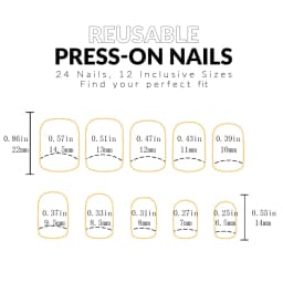 ARTAUG 24PCS Short Square White Solid Full Cover Full Cover Fake Nail Set Cheap Nails Summer Nails Delicate Nail