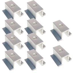 10Pcs/set Solar Middle Clamp PV Fit For Aluminum Alloy Solar Panel Frame Height 25-50mm For Most Frame Modules Accessories