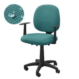 2pcs/set Water Repellant Office Chair Cover Polar Fleece Stretch Computer Chair Slipcovers Rotating Gaming Seat Cover Protector