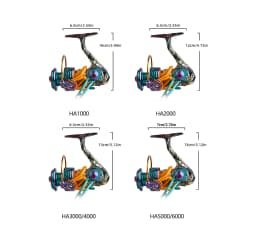 BILLINGS HA Spinning Reel, 22LB Max Drag,5.2:1 Gear Ratio,Metal Spool,CNC Rocker,Spinning Fishing Reel For Fresh Salt Water