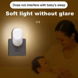 LED Night Light Sensor Lighting Mini EU/US Plug Night Light Lamp For Children Room Bedroom Lights Christmas Plug Night Lamp