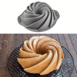 High quality silicone cyclone cake mold High temperature resistant household oven baking pan steamed cake mold baking tools