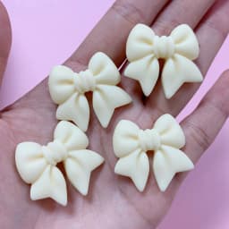 10pcs Kawaii Pink Dot Bow DIY Cartoon Glossy Resin Accessories Parts Hair Clips Phone Case Water Cup Nail Art Decoration Charm