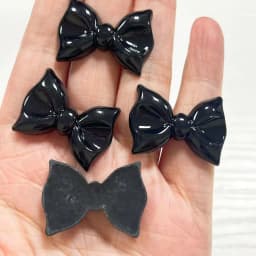 10pcs Kawaii Pink Dot Bow DIY Cartoon Glossy Resin Accessories Parts Hair Clips Phone Case Water Cup Nail Art Decoration Charm