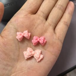 10pcs Kawaii Pink Dot Bow DIY Cartoon Glossy Resin Accessories Parts Hair Clips Phone Case Water Cup Nail Art Decoration Charm