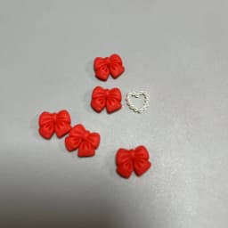 10pcs Kawaii Pink Dot Bow DIY Cartoon Glossy Resin Accessories Parts Hair Clips Phone Case Water Cup Nail Art Decoration Charm