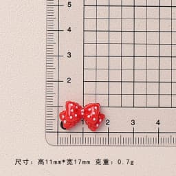 10pcs Kawaii Pink Dot Bow DIY Cartoon Glossy Resin Accessories Parts Hair Clips Phone Case Water Cup Nail Art Decoration Charm