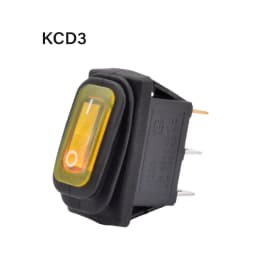 KCD1 KCD3 Waterproof 12V 24V 220V Light Button Switch Rocker Switch Red Blue Lamp 2/3 Pin SPST ON OFF Car Dashboard Boat Marine
