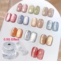 Upgrade Velvet Cat Eye Magnetic Powder Porcelain White 9D Effect Matching With Any Colors DIY Nail Art Decoration Chrome Pigment