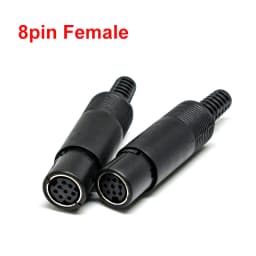 2PCS Mini DIN Plug 3/4/5/6/7/8 PIN Chassis Cable Mount Male Female Socket 3-8Pin Welding Wire S Terminal Mini PS2 Male Connector