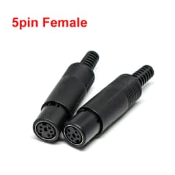2PCS Mini DIN Plug 3/4/5/6/7/8 PIN Chassis Cable Mount Male Female Socket 3-8Pin Welding Wire S Terminal Mini PS2 Male Connector