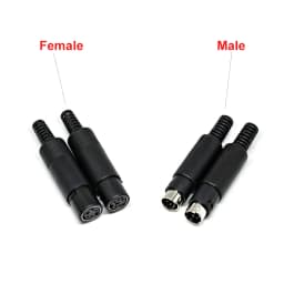 2PCS Mini DIN Plug 3/4/5/6/7/8 PIN Chassis Cable Mount Male Female Socket 3-8Pin Welding Wire S Terminal Mini PS2 Male Connector