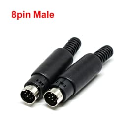 2PCS Mini DIN Plug 3/4/5/6/7/8 PIN Chassis Cable Mount Male Female Socket 3-8Pin Welding Wire S Terminal Mini PS2 Male Connector