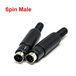 2PCS Mini DIN Plug 3/4/5/6/7/8 PIN Chassis Cable Mount Male Female Socket 3-8Pin Welding Wire S Terminal Mini PS2 Male Connector