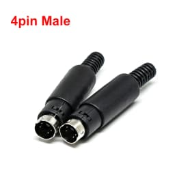 2PCS Mini DIN Plug 3/4/5/6/7/8 PIN Chassis Cable Mount Male Female Socket 3-8Pin Welding Wire S Terminal Mini PS2 Male Connector