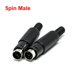 2PCS Mini DIN Plug 3/4/5/6/7/8 PIN Chassis Cable Mount Male Female Socket 3-8Pin Welding Wire S Terminal Mini PS2 Male Connector
