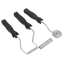 3Pcs/set Aluminum Alloy Fiberglass Bubble Paddle Tool Laminating Roller Kit for FRP Mould(Sawtooth)