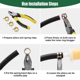 25/75Pc 6mm/7mm/8mm/9mm-20mm for Choose Fuel Spring Clip Vacuum Silicon Hose Clamp Autos Spring Clip Fuel Oil Water Tube Clamp
