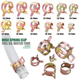 25/75Pc 6mm/7mm/8mm/9mm-20mm for Choose Fuel Spring Clip Vacuum Silicon Hose Clamp Autos Spring Clip Fuel Oil Water Tube Clamp