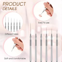 6 Size Nail Art Liner Brushes 5/7/9/11/20/25mm Painting Nail Art Brush Dotting Drawing Tool Long Lines Thin Details Manicure Pen