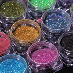 12Jars/set Holographic Glitter Nail Fine Powder 0.05mm Super Shinying Unicorn Rainbow Laser Powder DIY Mirror Manicure Powder