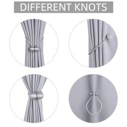 2pcs modern minimalist magnetic ball curtain tiebacks with thicker twisted cords can be styled at will,for bedrooms, living room