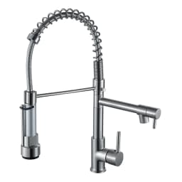 Kitchen Faucet with Pull Down Sprayer High Arc Single Handle Spring Kitchen Sink Faucet
