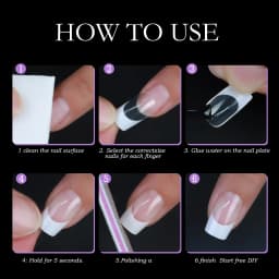 120pcs/Boxed Acrylic French False Nails Multicolor Square Almond Nail Tips Full Cover Removable Mixed Size Press On Nails