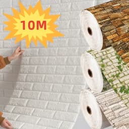 70cmx1/5/10m 3D Wallpaper Decoration Self-adhesive Antique Foam Brick Wallpaper Living Room Bedroom Waterproof 3D Wall Sticker