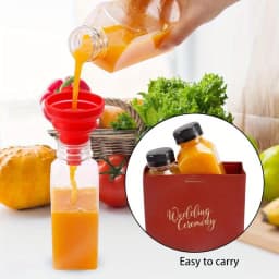 16oz Leak-Proof Reusable Plastic Juice Bottles with Tamper-Resistant Black Lids - Perfect for Smoothies, Drinks Tea Dispensing