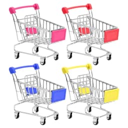 New Mini Shopping Carts Creative Handcart Kids Craft Toy Utility Cart Crafts Display Storage Toys Holder Gifts For Children
