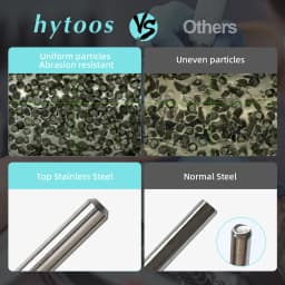 HYTOOS 2mm Long Flame Cuticle Clean Nail Drill Bit, Titanium Russian Diamond Nail Bits Dead Skin Nail Cleaner Accessories Tool