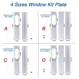 Newest Portable Window Kit Slide Plate Adjustable Adaptor Wind Shield Exhaust Hose Tube Connector Air Conditioner Accessories