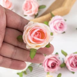 100 Pieces Of Artificial Flower DIY Candy Box Home Decoration Valentine Wreath Wedding Party Garden Rose Arch Wreath Silk Fake
