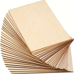 15Pcs 6X4in/15X10cm Rectangle Unfinished Wood Sheets for Crafts House Aircraft Ship Boat Arts, School Projects, DIY Wooden