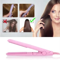 4Colors 2 in 1 Mini Hair Straightener Ceramic Plate Beauty Flat Iron Heating Curler Hair Straightener Mini Flat Iron