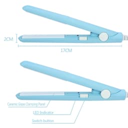 4Colors 2 in 1 Mini Hair Straightener Ceramic Plate Beauty Flat Iron Heating Curler Hair Straightener Mini Flat Iron