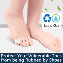 Pexmen 2Pcs Gel Toe Separator Pinky Toe Spacers Little Toe Cushions for Preventing Rubbing Relieve Pressure Foot Care Tool