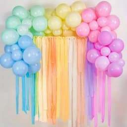 6 Rolls, 492ft Vibrant Crepe Paper Streamers - Party Decorations Streamers with 6 Pastel Colors for Birthday, Wedding