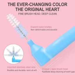10 PCS L-Shape Interdental Brush Wire Orthodontic Interdental Brush Orthodontic Toothbrush Soft Bristle Oral Care