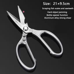 Stainless Steel Kitchen Scissors Multifunctional Chicken Bone Scissors Shear Fish Duck Cut Chef Professional Scissors Knife Tool