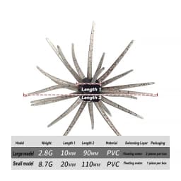 Bazooka Fishing Lure Simulated Sea Urchin Lures Soft Silicone Bait For Bream Pike Sea Bass Tilapia Gears Mandarin Winter Biats