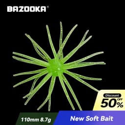 Bazooka Fishing Lure Simulated Sea Urchin Lures Soft Silicone Bait For Bream Pike Sea Bass Tilapia Gears Mandarin Winter Biats
