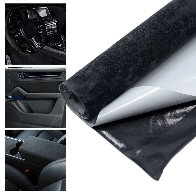 20x30cm 50x150cm Suede Fabric Self-adhesive Adhesive Cloth for Car Interior Modification Door Panel Workbench DIY Supply