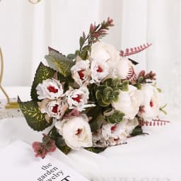 Artificial Ronghua Peony Simulation Flower Home Wedding Fake Flower Bundle Engineering Horticultural Decoration