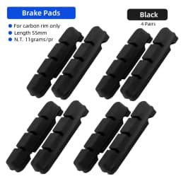 Deemount Carbon Rim Brake Pads Cork Compound Road Bike Caliper Braking Inserts for Carbon Wheel Low Rim Wear All Weather Use