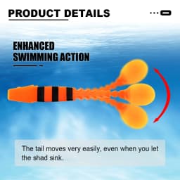 Spinpoler 5" Soft Swimbait Minnow Shad Fishing Lure Paddle Tail Silicon Artificial Jigging Wobbler Jerkbaits Pike Bass 2pcs/Pack