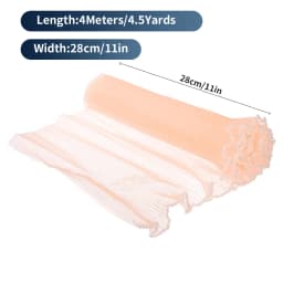 White Floral Packaging for Bouquets Including Decorative Mesh Wrapping Paper, Pearl-Edged Wrapping Paper, Wrinkled Wave Mesh