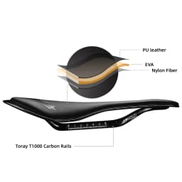 RYET 3D Printed Bicycle Saddle Ultralight Carbon saddle 135mm 143mm Bike Saddle for MTB Gravel Road Bike Seat Bicycle Parts